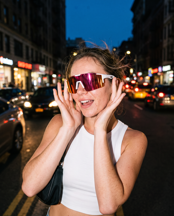 Dial Up sunglasses, seen on the move