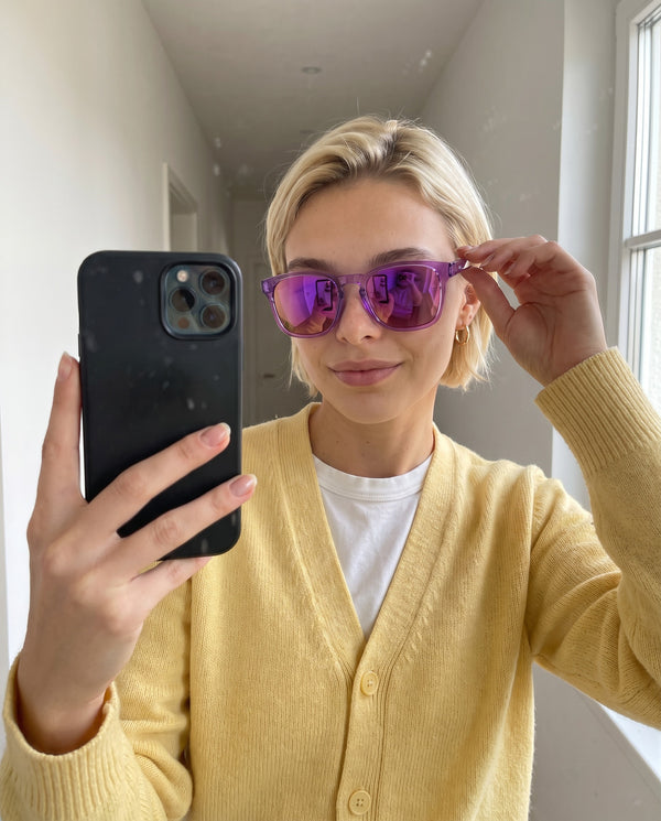 Loft sunglasses, seen on the move